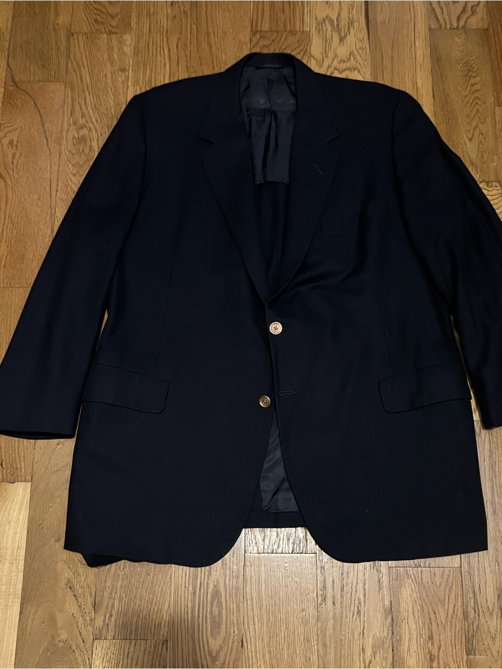 Oxxford Barney's Honeycomb Size 48T Exmoor Navy Blue Blazer Sport Coat Vintage